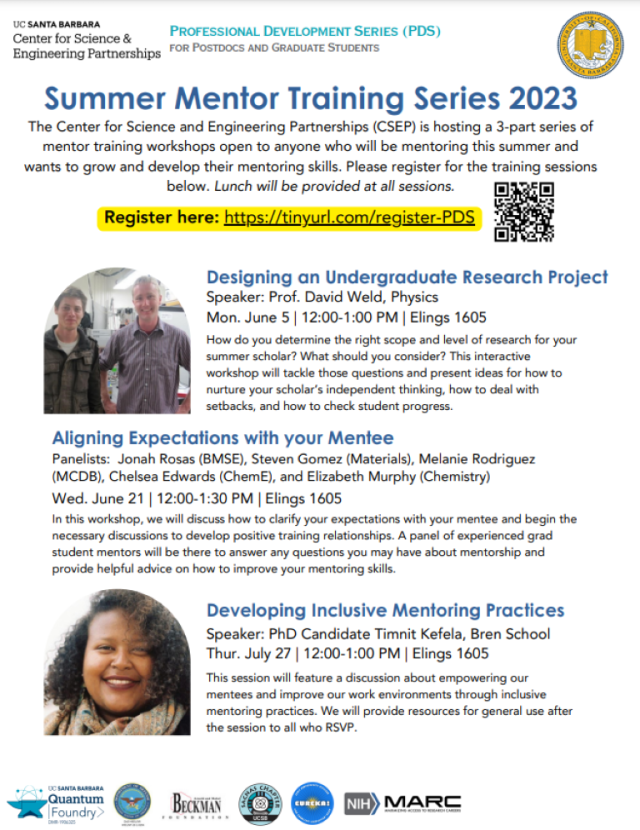Summer Mentor Training Series 2023 Flier
