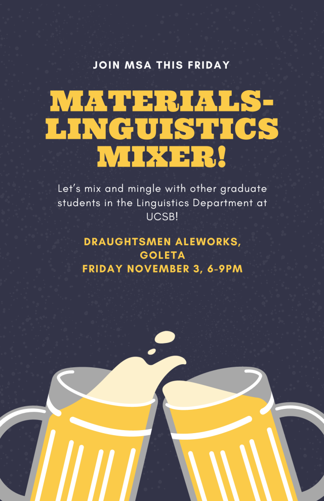 Linguistics Joint Mixer November 2023 Flier